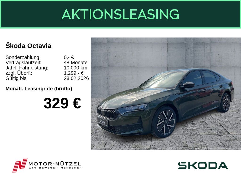 Skoda Octavia Sportline 1,5 TSI  DSG RFK MUFO LED PDC