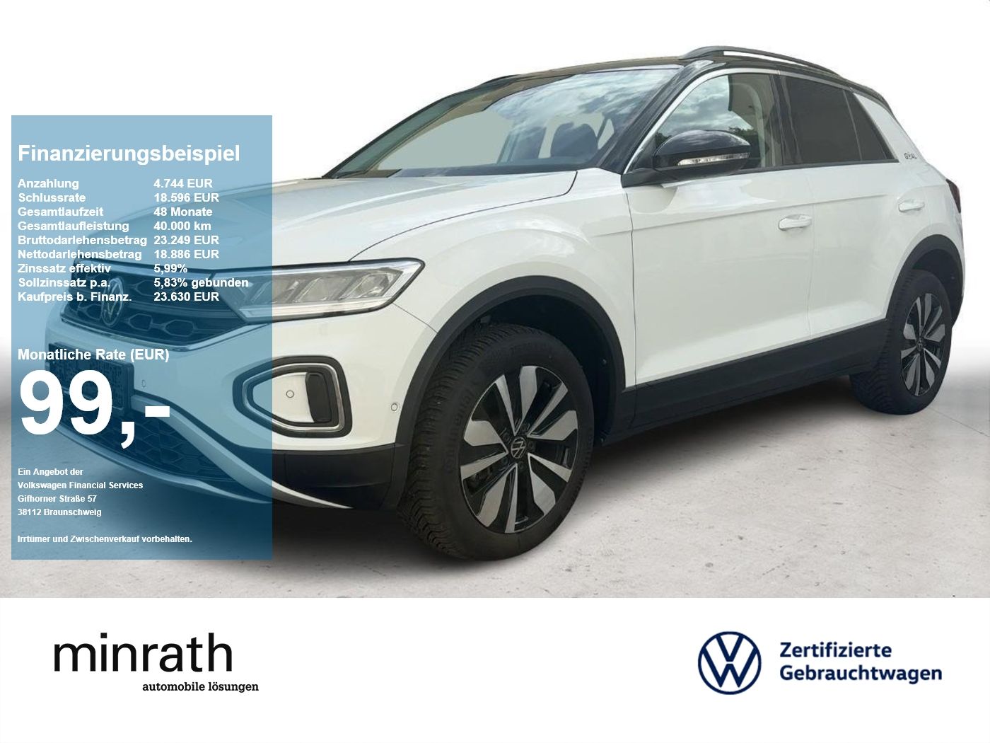 Volkswagen T-Roc GOAL 1.0 TSI AHK ACC LED NAVI APP RFK STHz foto 1