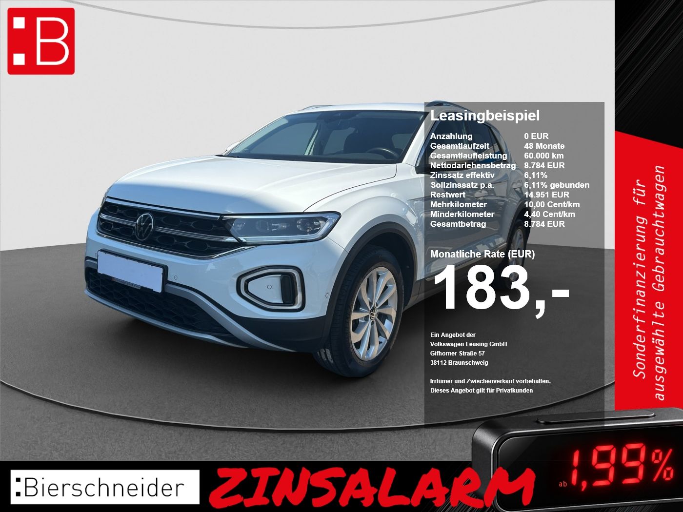 Volkswagen T-Roc 1.0 TSI Style NAVI LED ACC KLIMA APP SHZG