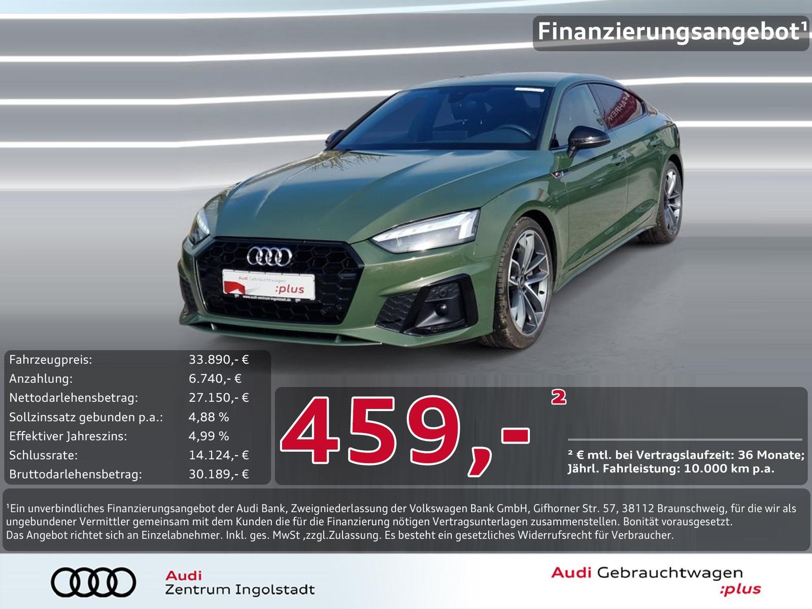 Audi A5 Sportback 40 TDI S line MATRIX Kamera ACC 19"