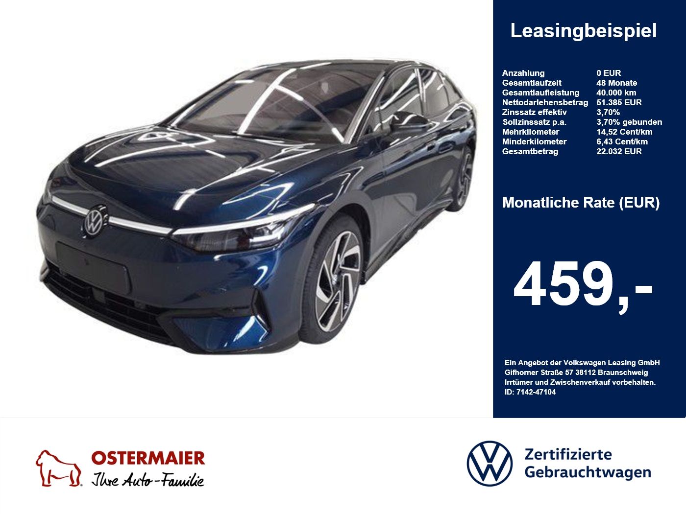 Volkswagen ID.7 PRO S BLACK STYLE 286PS ACC.5J-G.WÄR foto 1