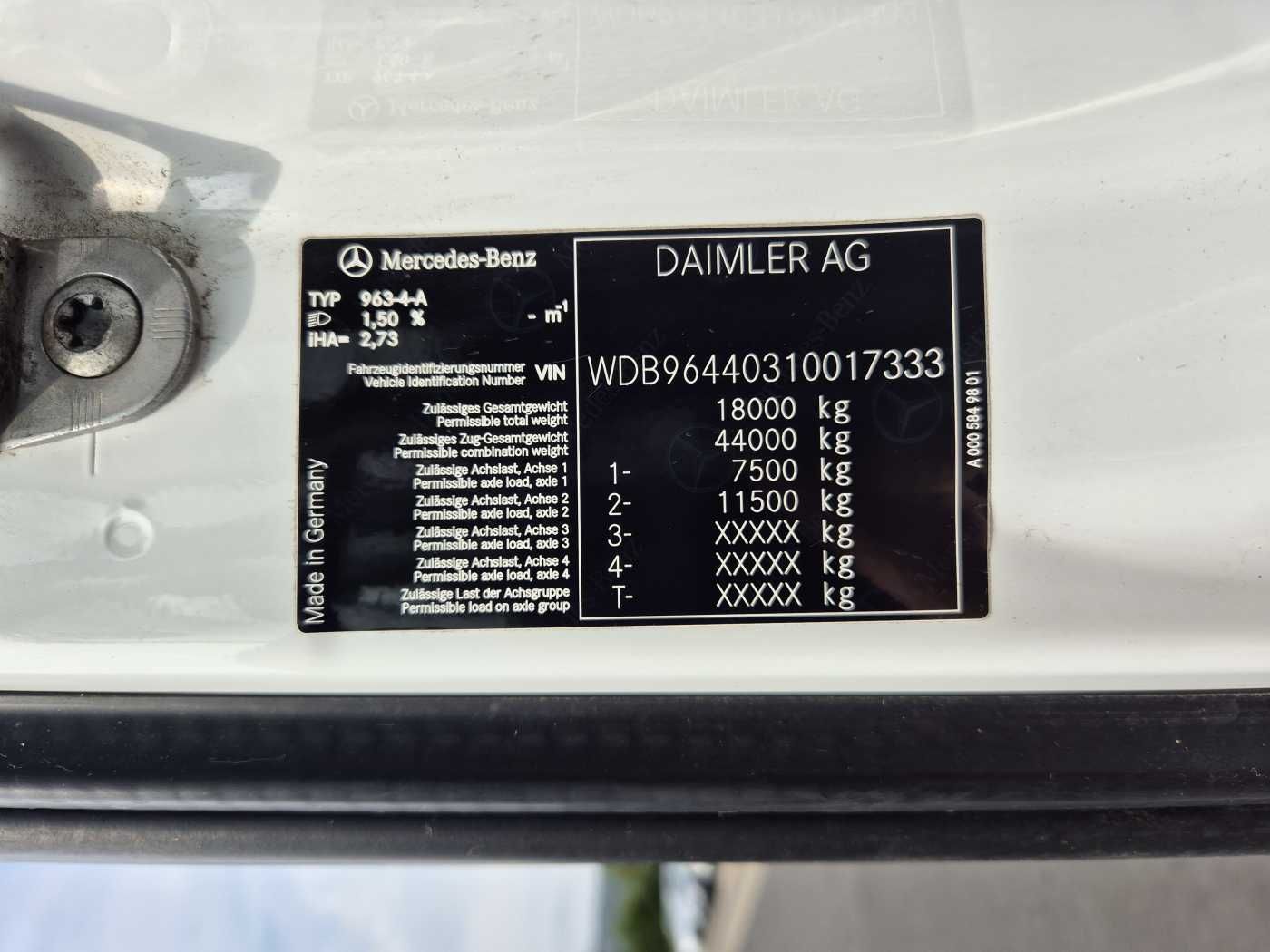 Fahrzeugabbildung Mercedes-Benz Arocs 1845 LS 4x4 HAD Retarder Hydraulik Navi