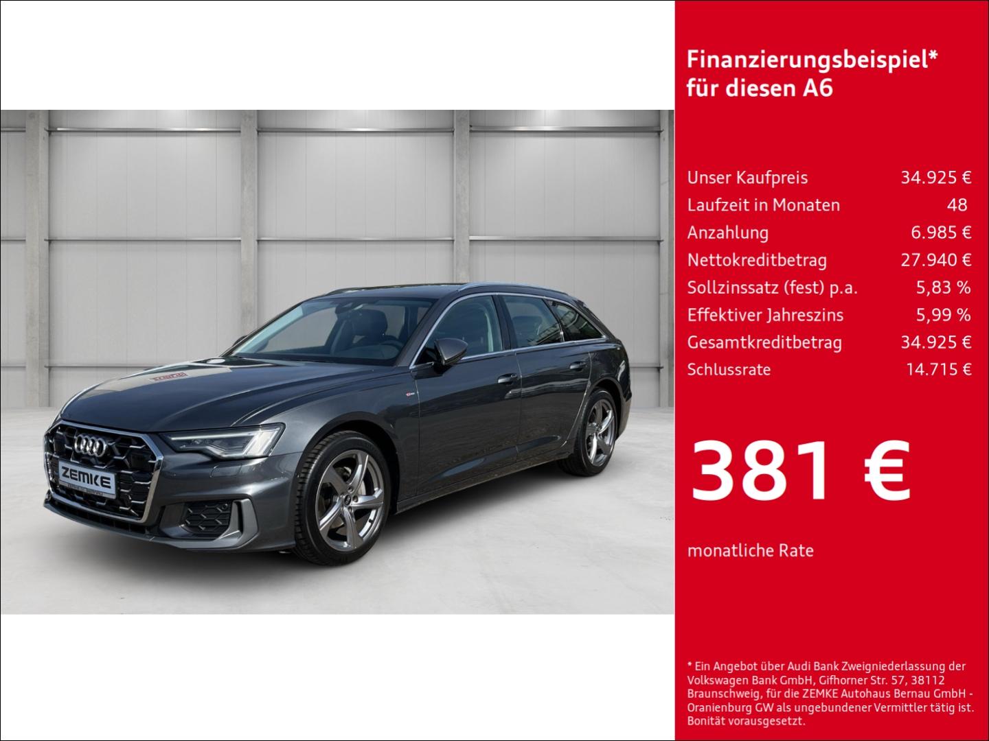 Audi A6 Avant 35 TDI S-tronic S line StandHZG Navi Le