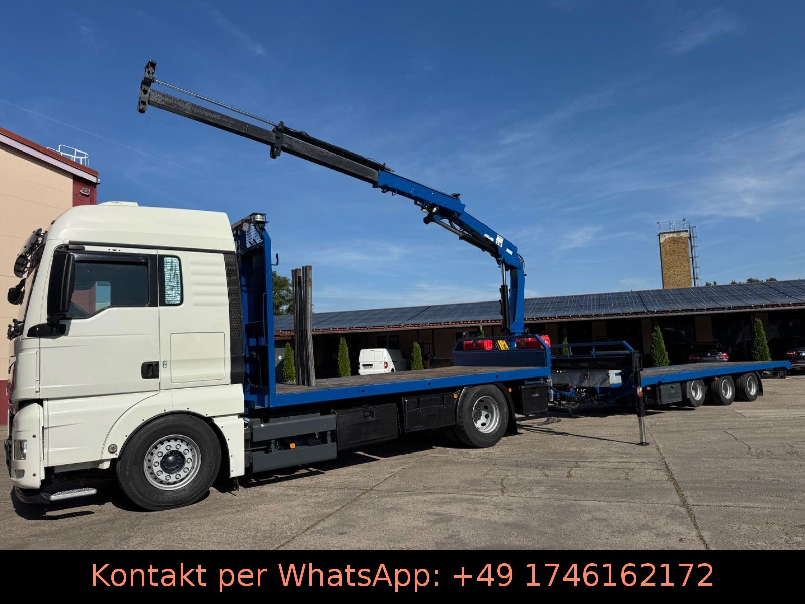 MAN TGX 18.440 Kran + 3 Achser Anhänger