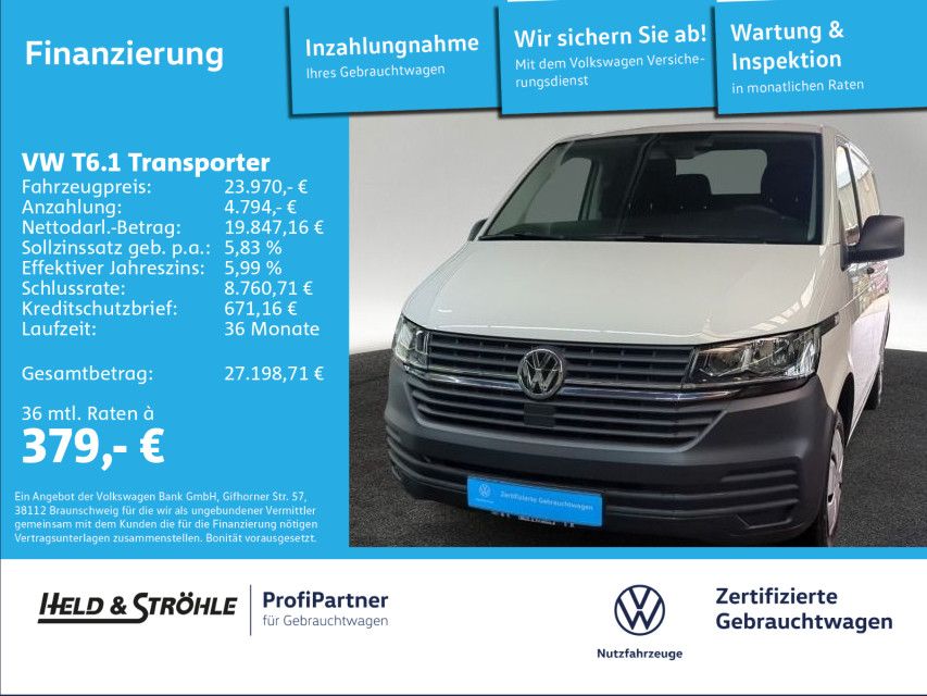 T6.1 Kasten 2.0 TDI KR EcoProfi AHK-VORB. KLIMA