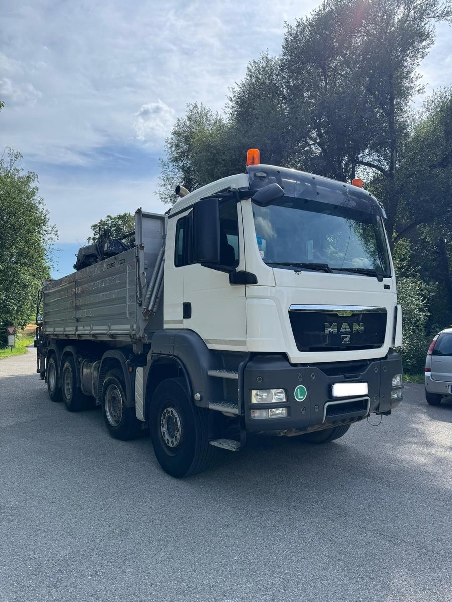 MAN TGS 32.440 2 Seiten Kipper Kran Hiab 144 ES-3