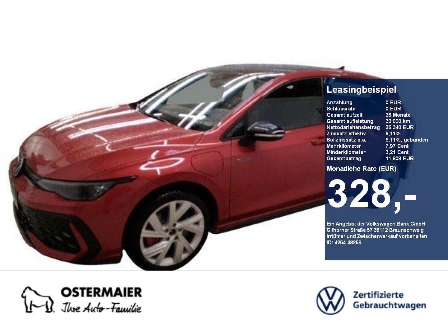 Volkswagen Golf VIII GTE BLACK STYLE 1.5eTSI 272PS DSG HYBR