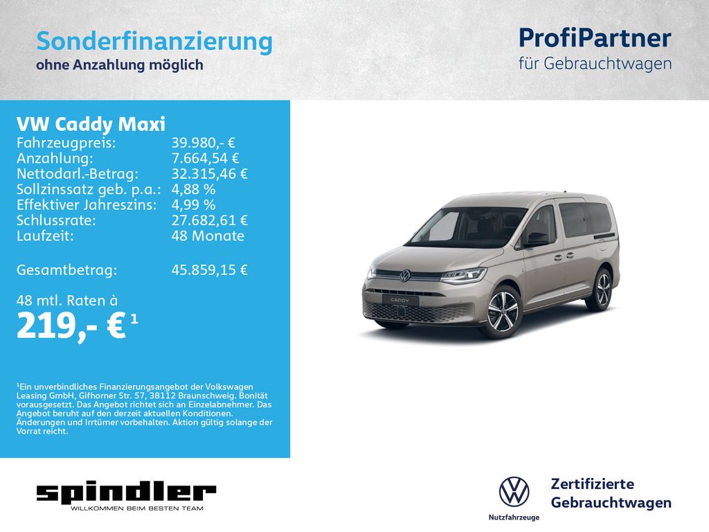 Caddy Maxi Style DSG / Navi, CarPlay, LED, AHK