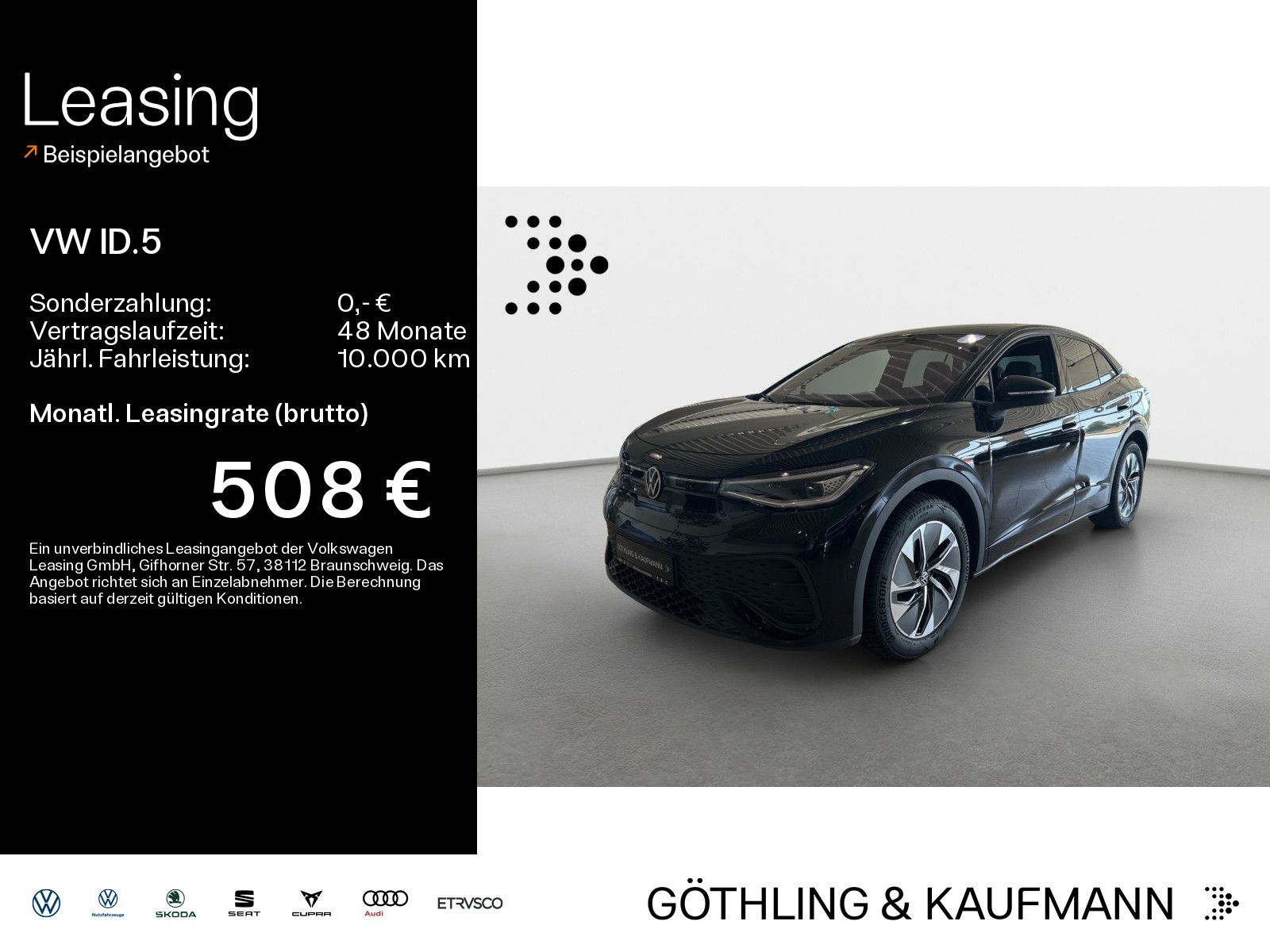 Volkswagen ID.5 Pro *NAVI*WP*PANO*AHK*BlackStyle*H&K*360*IQ