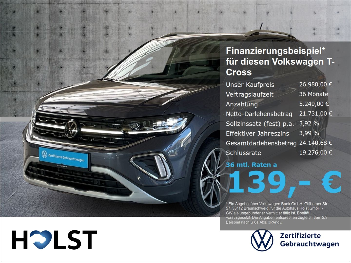 Volkswagen T-Cross 1.5TSI DSG Style IQ.DRIVE AHK RüFaKa ACC