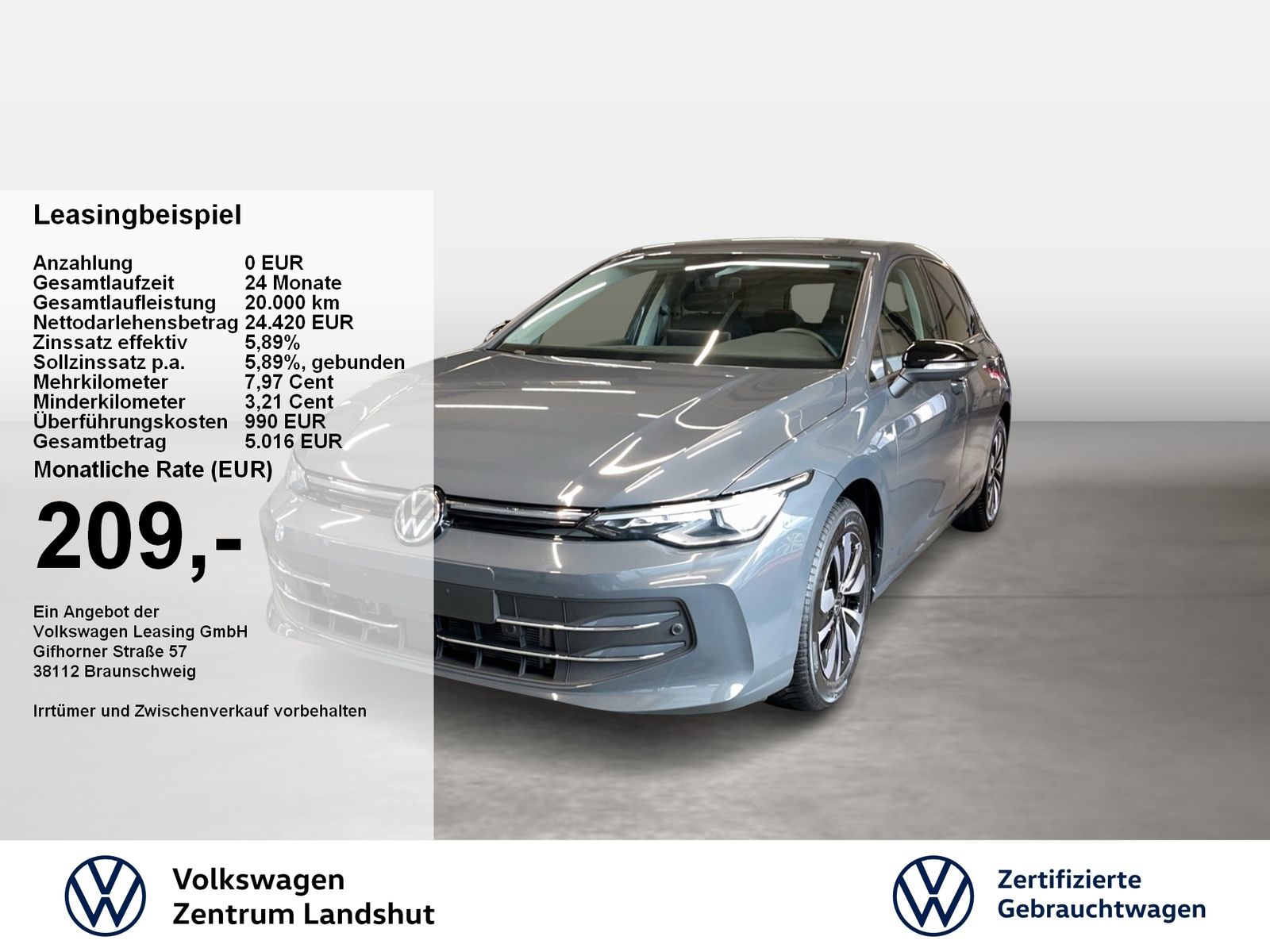 Volkswagen Golf VIII GOAL 1.5 TSI ACC AHK DynLicht LED Navi