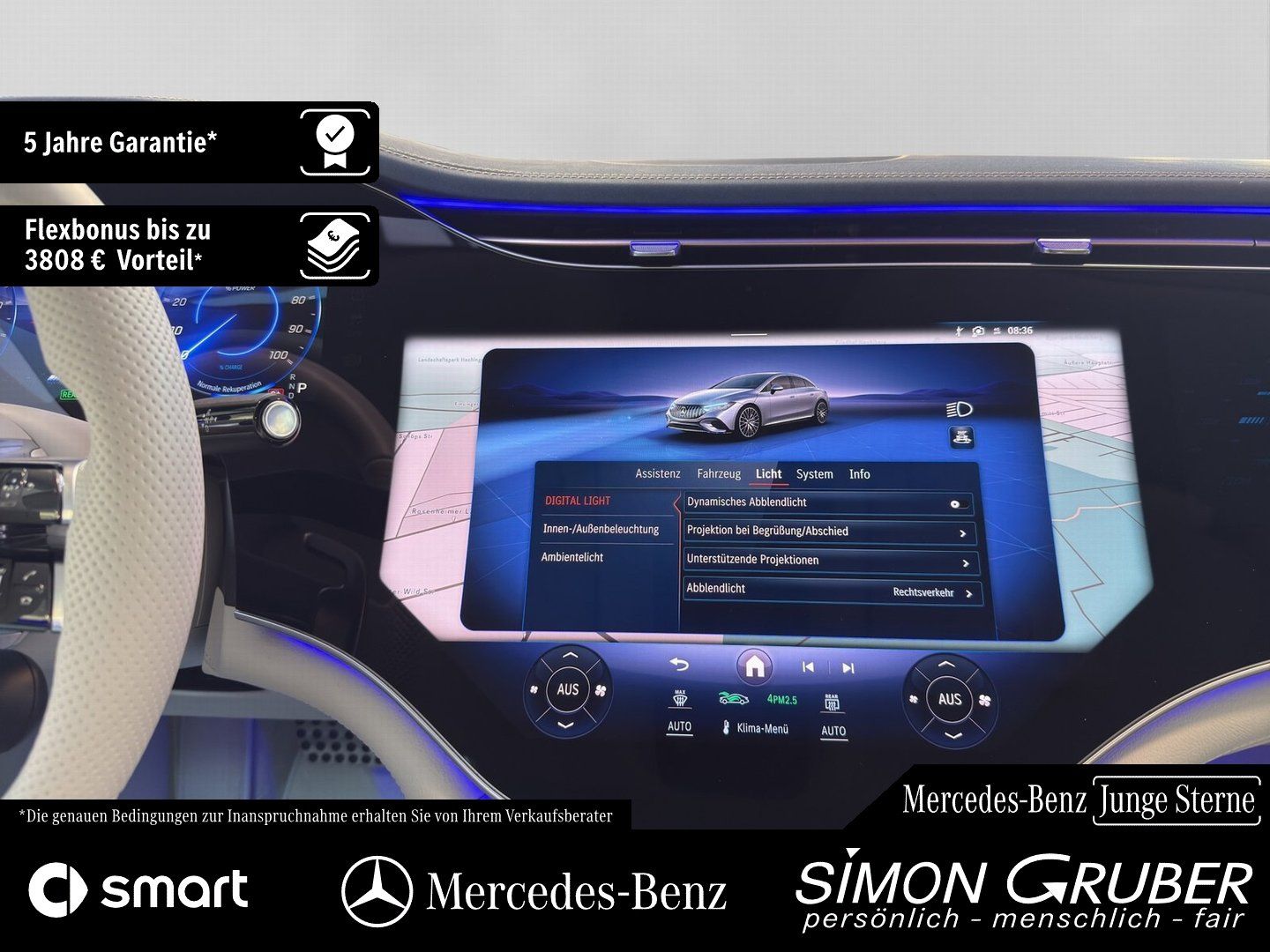 Fahrzeugabbildung Mercedes-Benz EQE 43 4M AMG Night Hyper Pano Carbon Nappa TV
