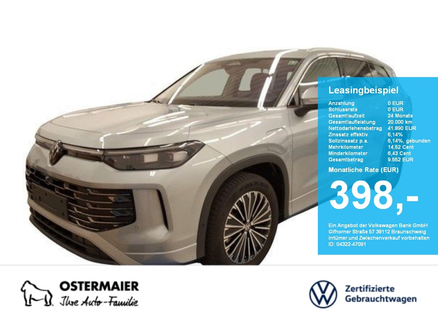 Volkswagen Tayron ELEGANCE 1.5eTSI 204PS DSG HYBRID ACC.5J-