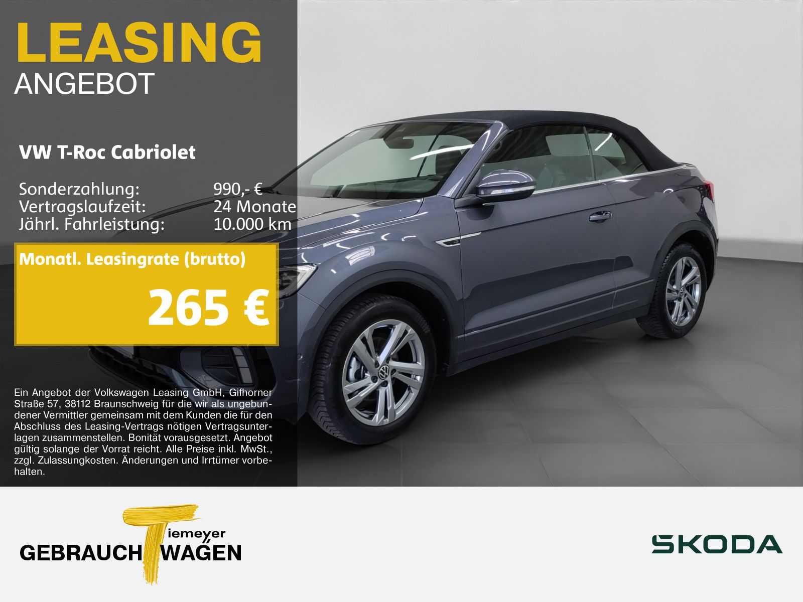 Volkswagen T-Roc Cabrio 1.5 TSI DSG R-LINE LM17 NAVI SITZH 