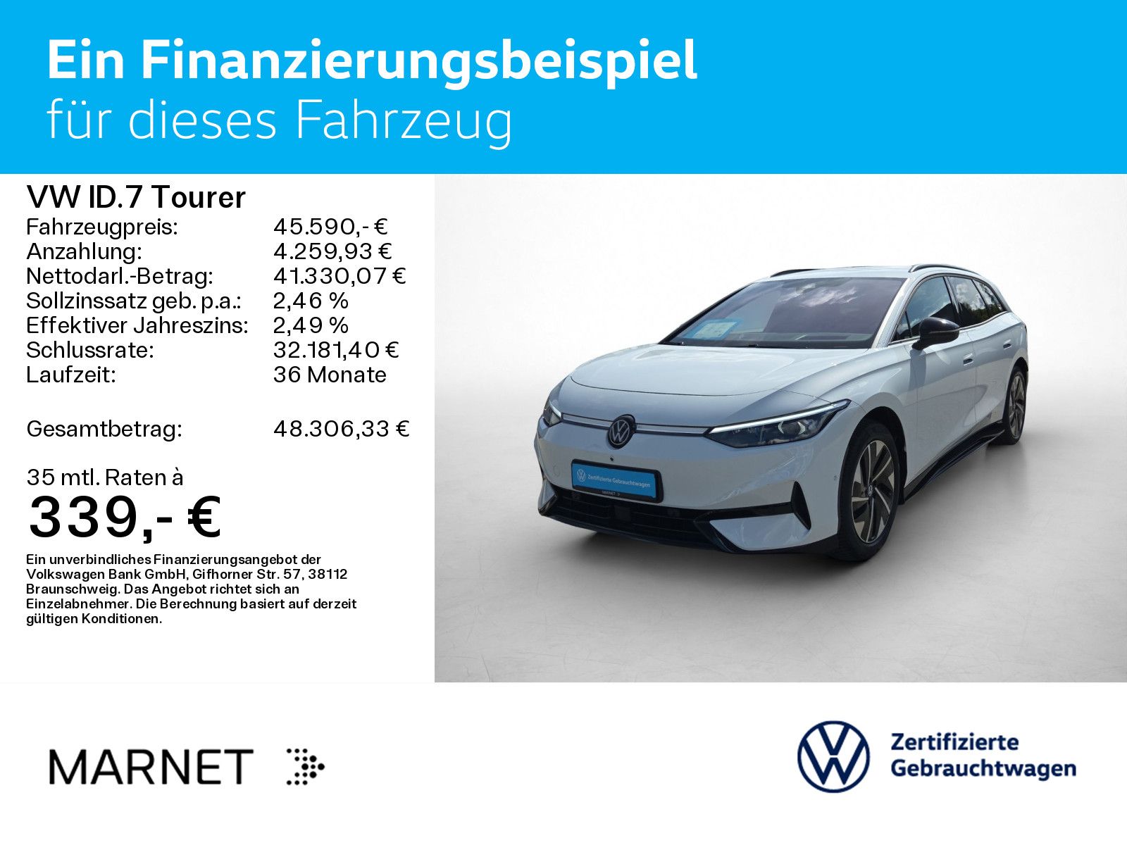 Volkswagen ID.7 Tourer Pro Navi Wärmep. IQ-Light IQ-Drive A foto 2