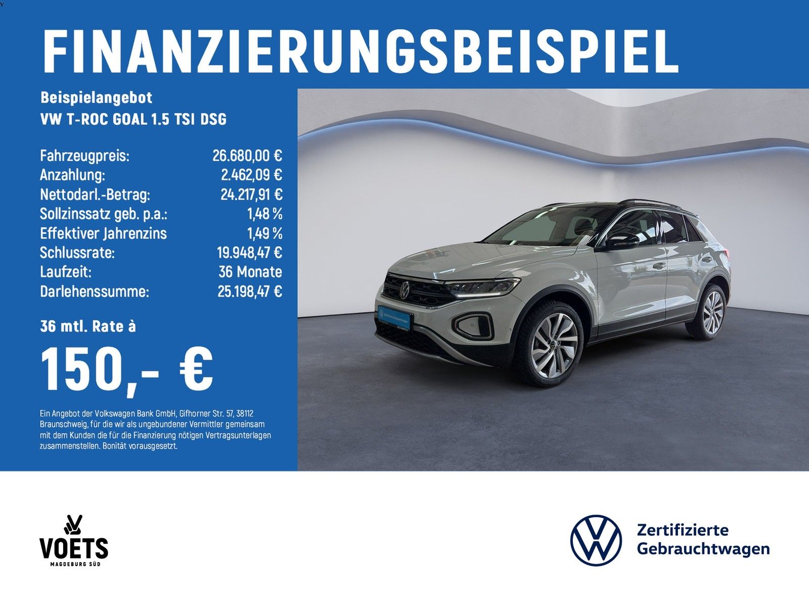 Volkswagen T-ROC GOAL 1.5 TSI DSG LED NAVI KAM ACC APP-CON foto 1