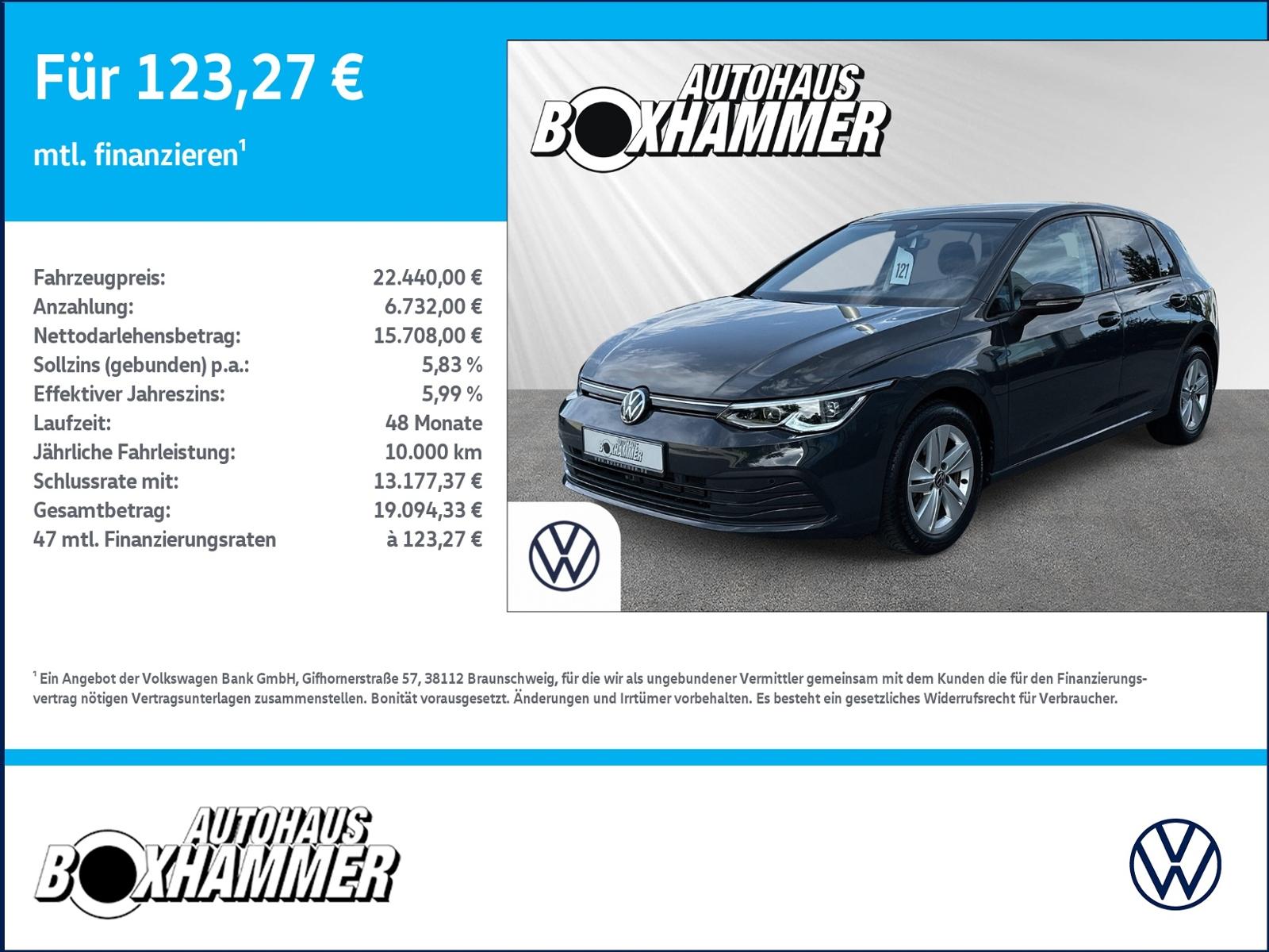 Volkswagen Golf VIII 1,5 TSI Life NAVI+ACC+LED+KEYLESS