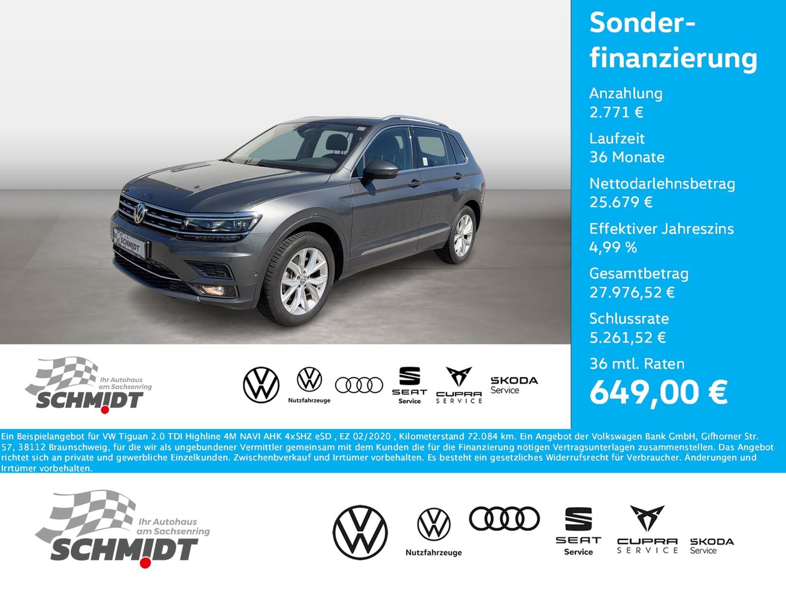 Volkswagen Tiguan 2.0 TDI Highline 4M NAVI AHK 4xSHZ eSD