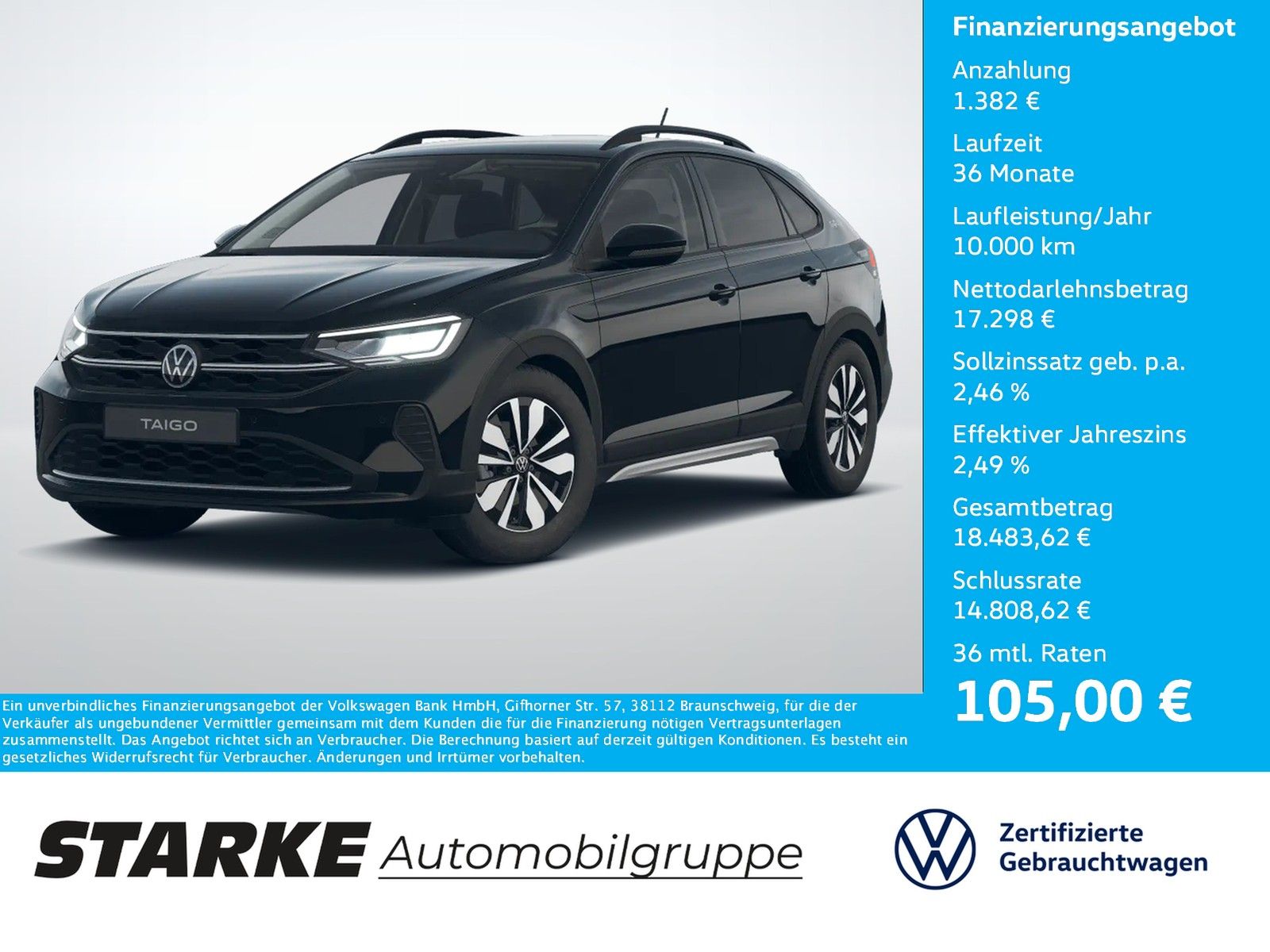 Volkswagen Taigo 1.0 TSI Goal  LED PDC LM Tempo Klima