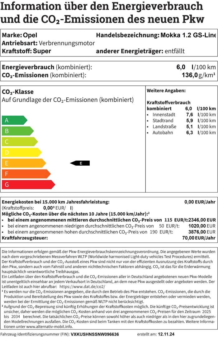 Fahrzeugabbildung Opel Mokka 1.2 GS-Line AT