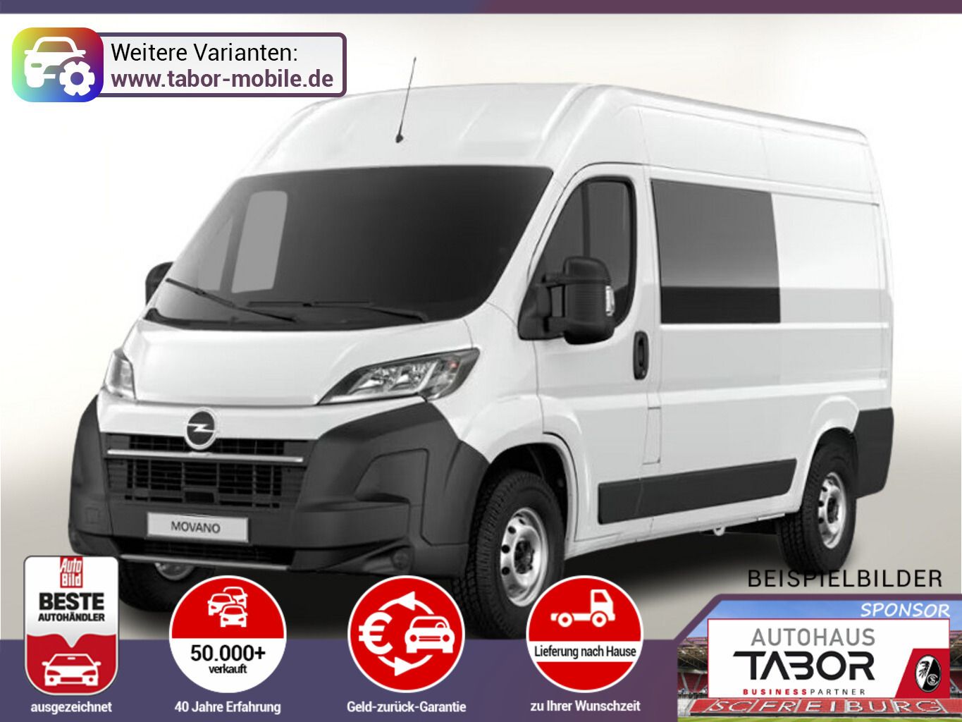 Opel Movano DoKa 35+ L4H2 TechnoP7" Nav UVP-38%*