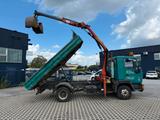 MAN 8.163 3 SEITEN KIPPER PALFINGER KRAN GREIFER AHK - MAN 8 163