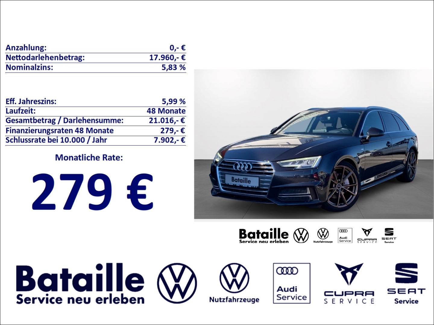 Audi A4 Avant 2.0 TDI S-line AHK Panodach Navi Matrix