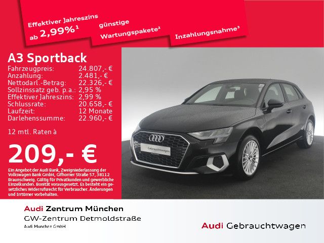 Audi A3 Sportback 40 TFSI e S tronic advanced Virtual