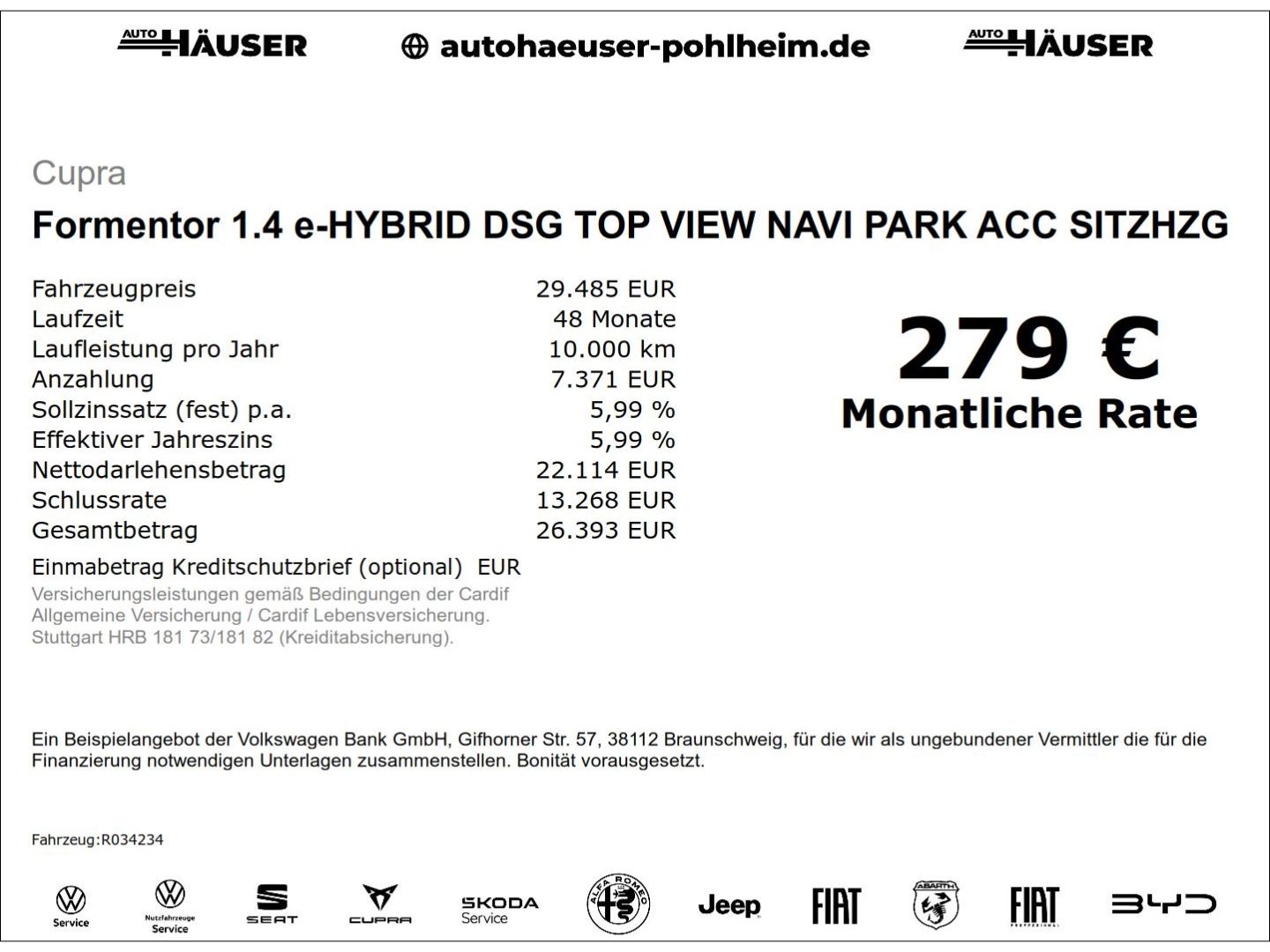 Cupra Formentor 1.4 e-HYBRID DSG TOP VIEW NAVI PARK AC imagem 2