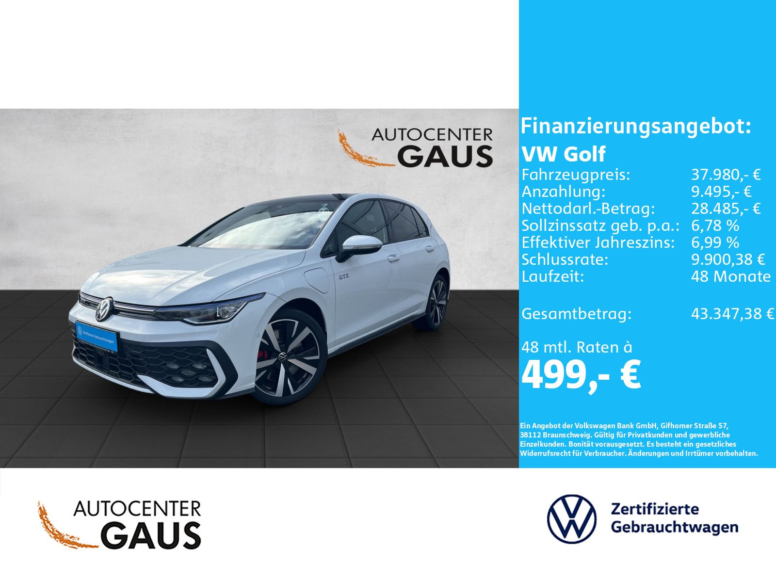 Golf VIII GTE 1.5 TSI eHybrid DSG AHK*Navi*LED