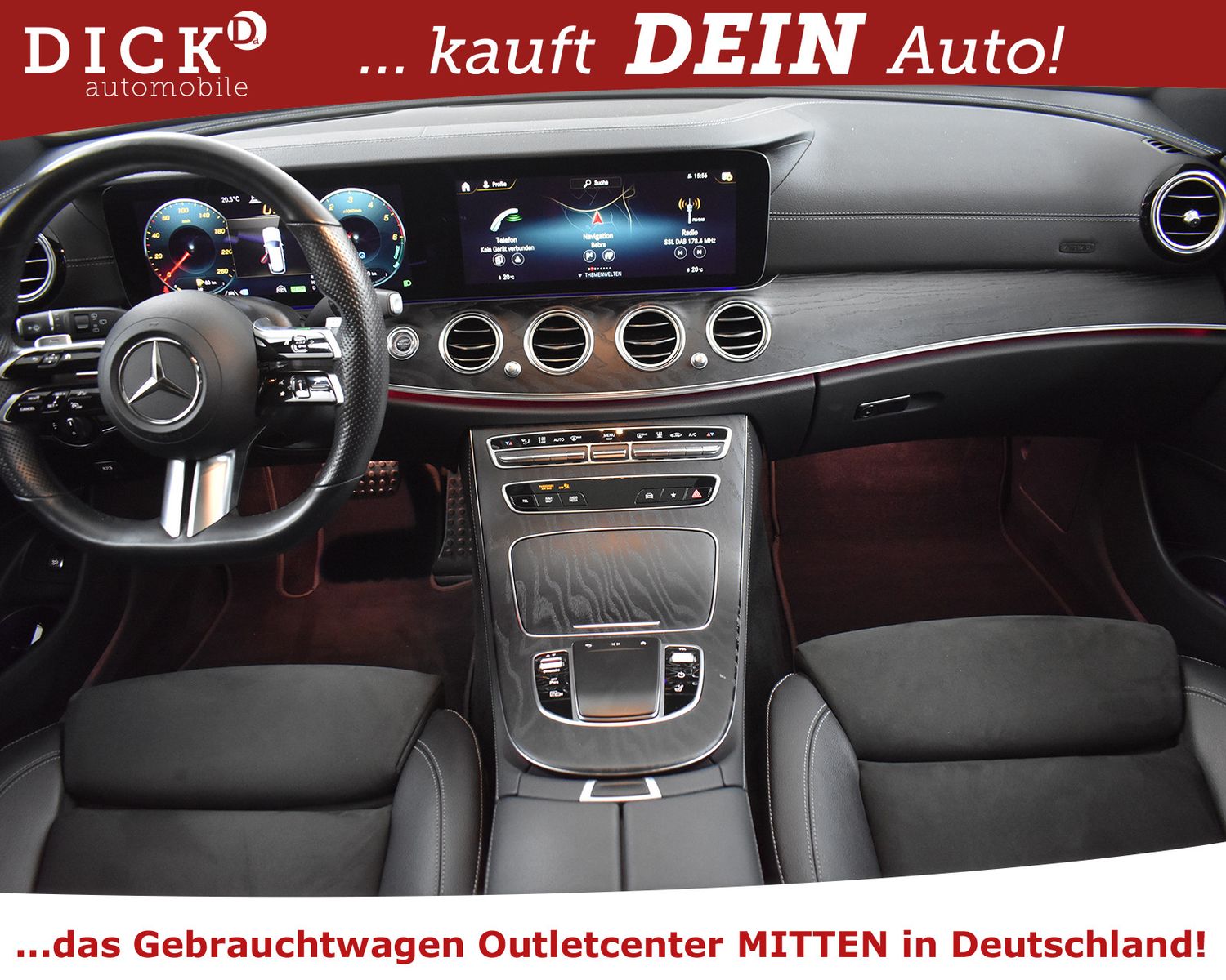 MERCEDES-BENZ E 300de 2X AMG Line NIGHT+PANO+WIDES+STDHZ+HEAD+ - Image 8