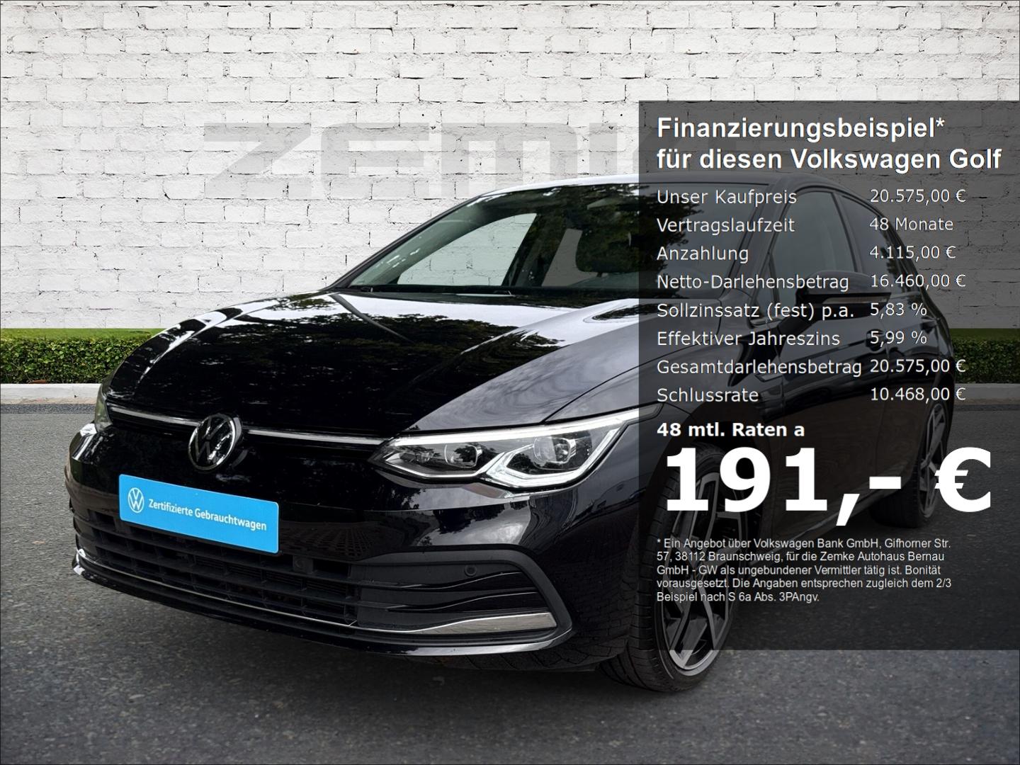 Volkswagen Golf VIII 1.5 TSI Style Digitales Cockpit Memory