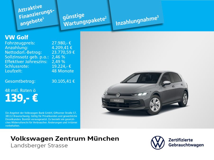 Volkswagen Golf VIII Life 1.5 eTSI AHK ACC LED Navi RearVie foto 2