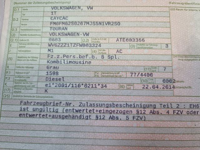 VW Touran Comfortline BMT*UNFALL* Bild 12