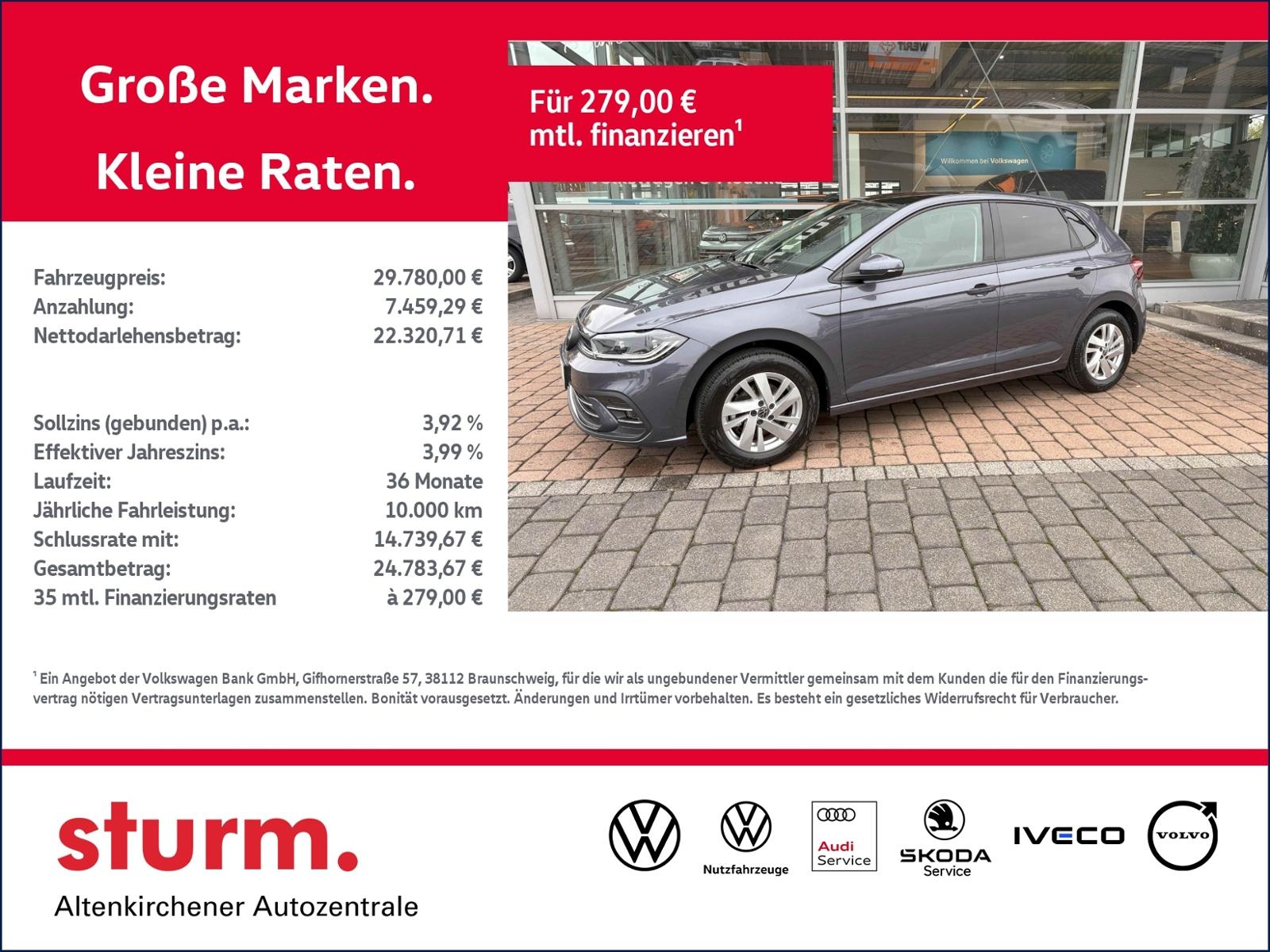 Volkswagen Polo VI Style 1.0 TSI DSG *Pano,Navi, Matrix, AH