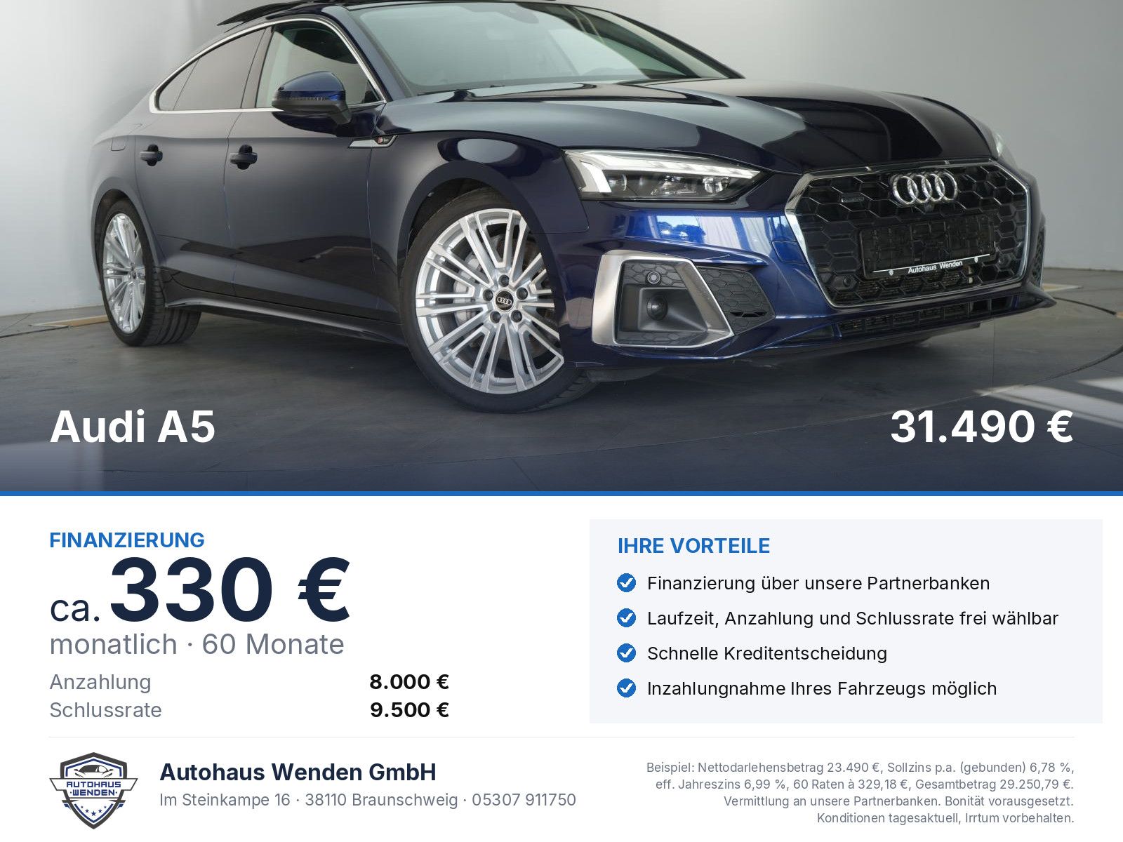 Audi A5 50 TDI quattro S line Leder Temp Pano Kamera foto 1