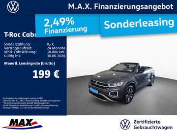 Volkswagen Leasingangebot: Volkswagen T-Roc Cabriolet 1.0 TSI STYLE GOAL LED+KAMERA+PD