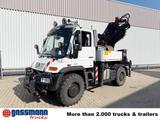Unimog U400 4x4, Frontzapfwelle, Heckkran Hiab XS - Unimog Hiab