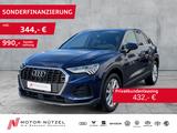 Audi Q3 45 TFSI e S-TR MATRIX+NAVI+SONOS+GRA+AHK+PANO - Audi Q3: Blau, Alcantara, mit Apple Carplay