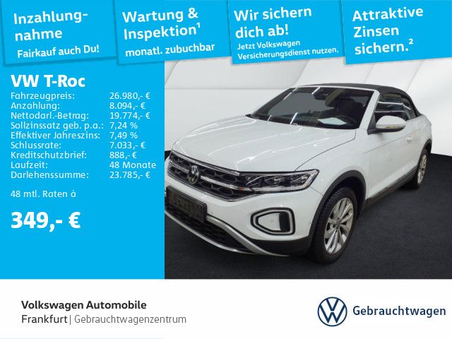 Volkswagen T-Roc Cab. 1.0 TSI Style Navi LED Heckleuchten S