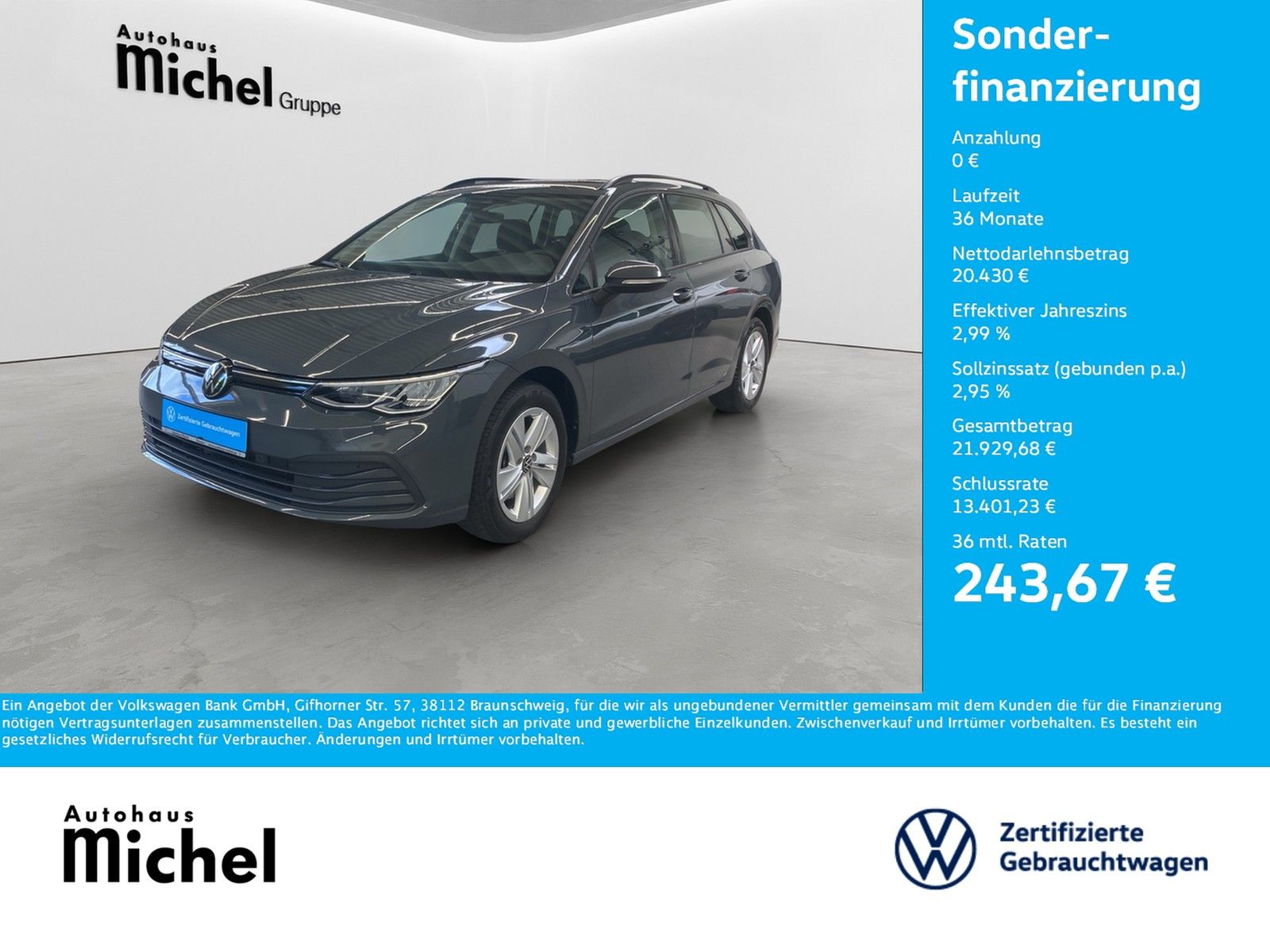 Volkswagen Golf 8 Variant TDI Life LED Navi TravelAssist Ka imagem 2