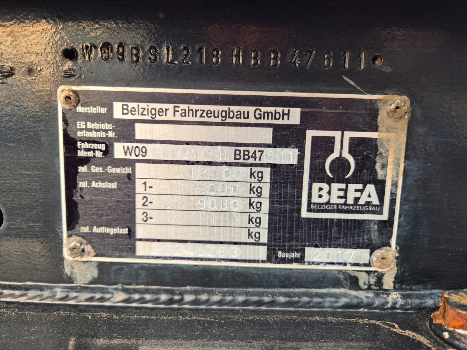 Fahrzeugabbildung Andere Befa 2S24LZ63 BPW