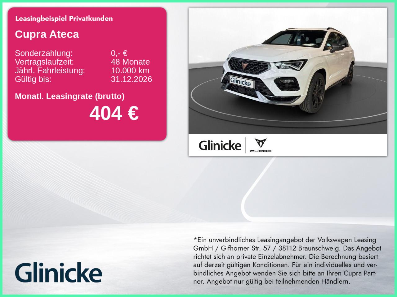 Cupra Ateca 2.0 TSI VZ 4Drive Top View FullLink AHK