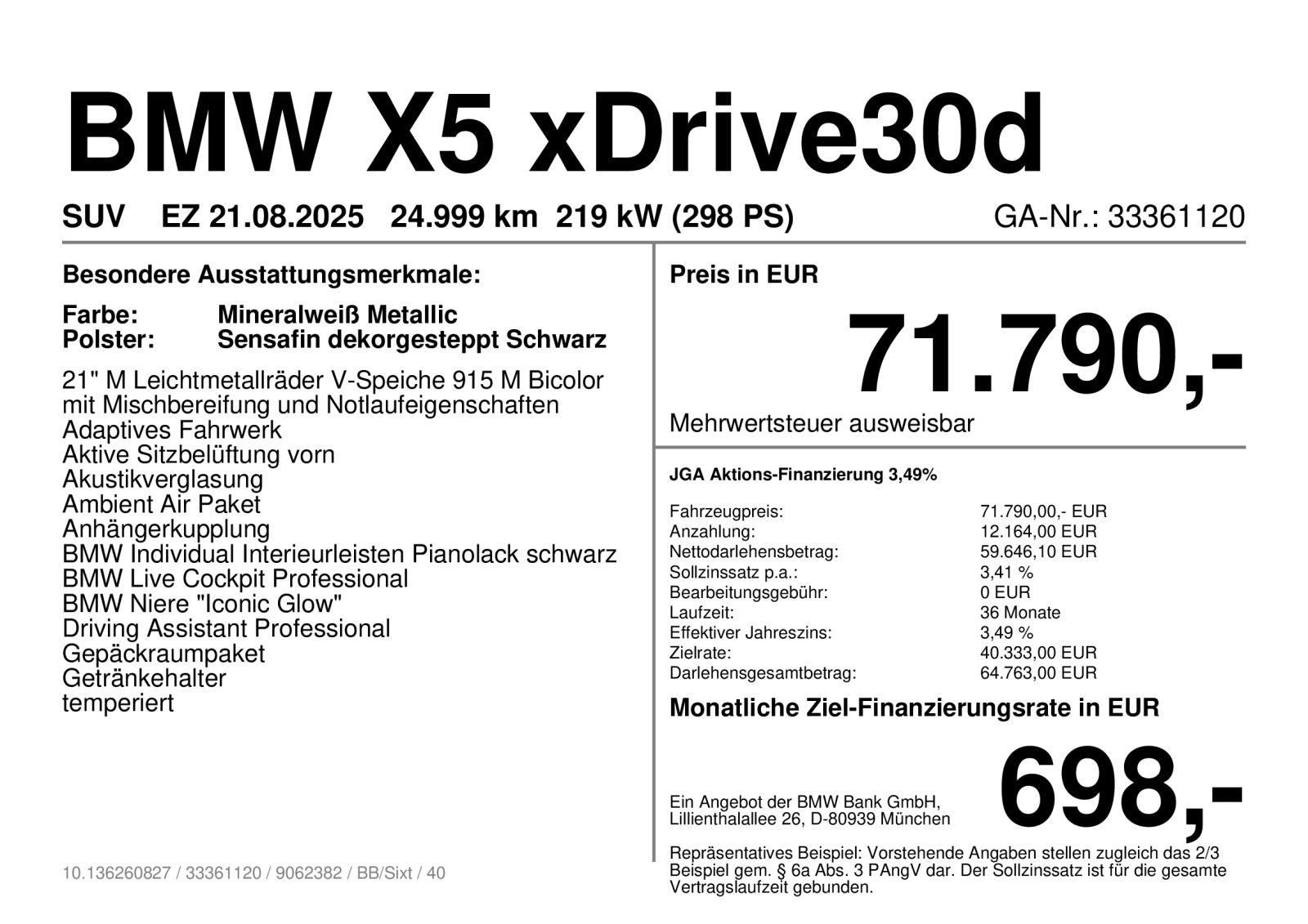 BMW X5 xDrive30d M Sportpaket PanoSky ab 3,49% foto 4