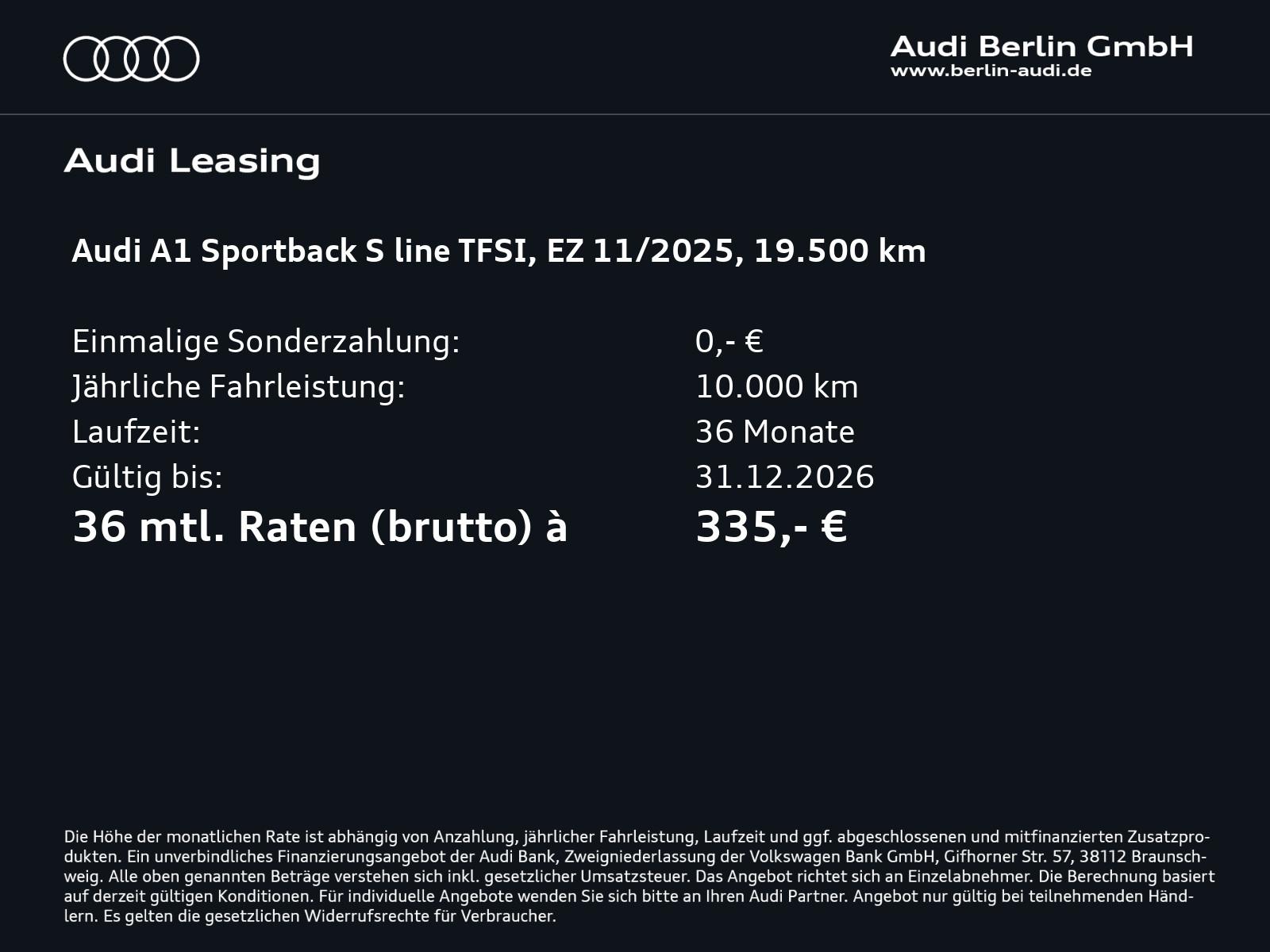 Audi A1 Sportback S line 35 TFSI S tronic