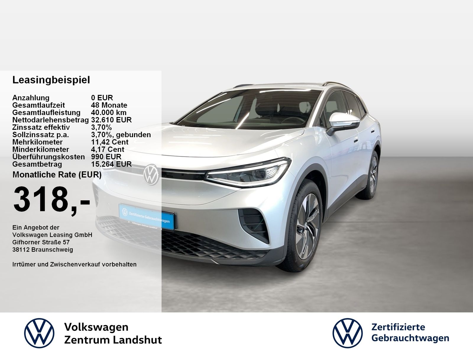 Volkswagen ID.4 Pure ACC AUT Fernlichtass. KlimaA LED Navi