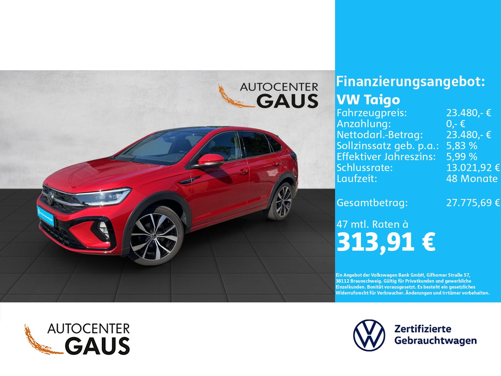 Taigo R-Line 1.5 TSI DSG Navi*Pano*CarPlay