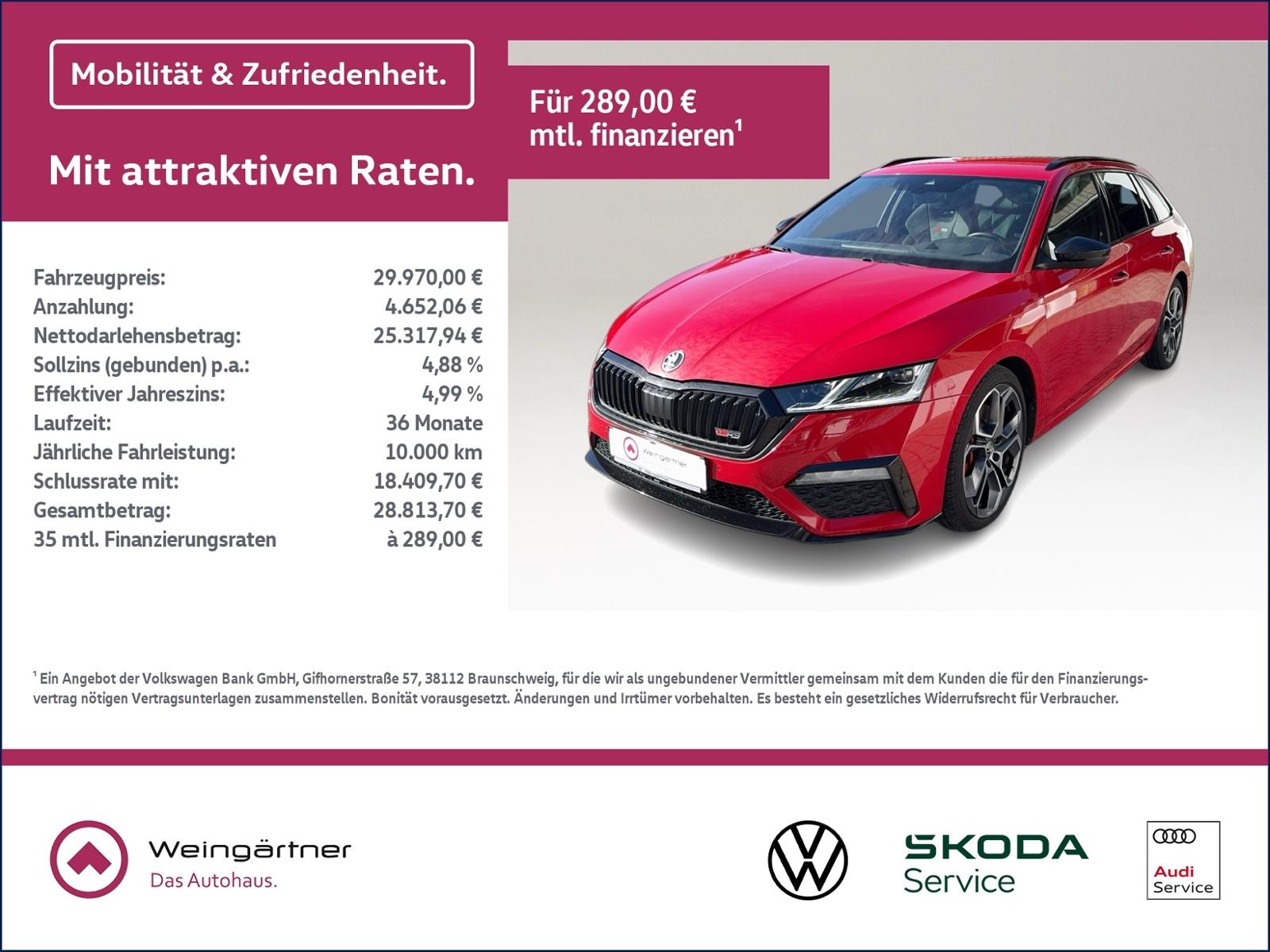 Skoda Octavia Combi RS Plus, AHK, Headup, Canton, ACC