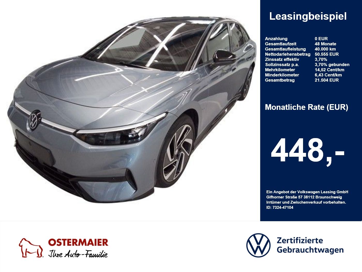 Volkswagen ID.7 PRO S 286PS ACC.5J-G.WÄRMEPUMPE.AHK foto 1