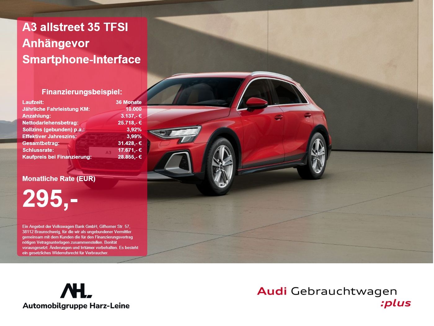 Audi A3 allstreet 35 TFSI Anhängevor Smartphone-Inter